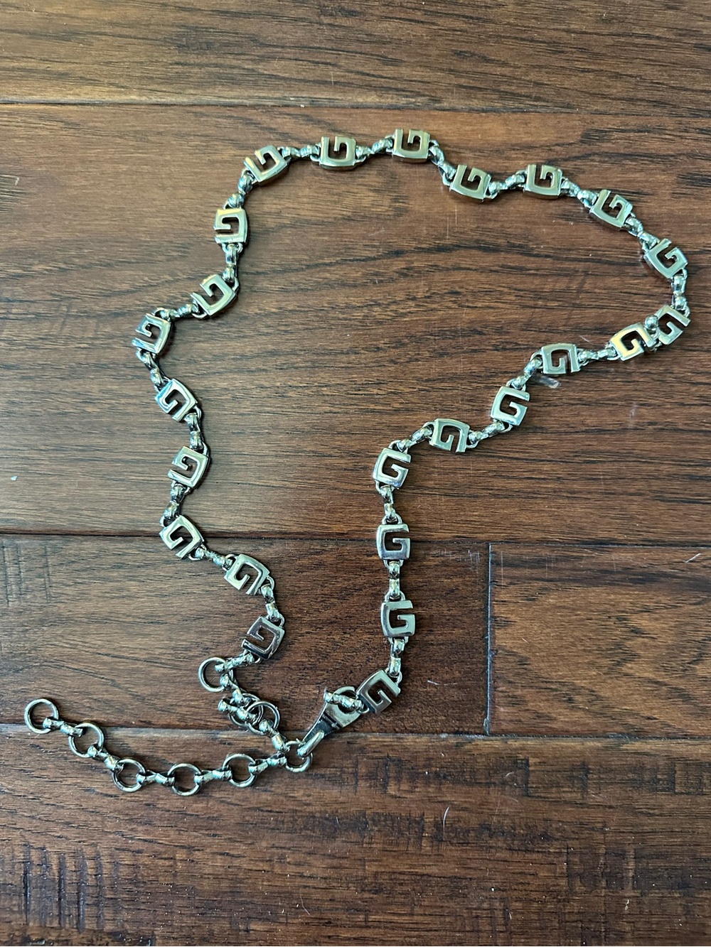 Vintage Guess Silver Link “G” Belt